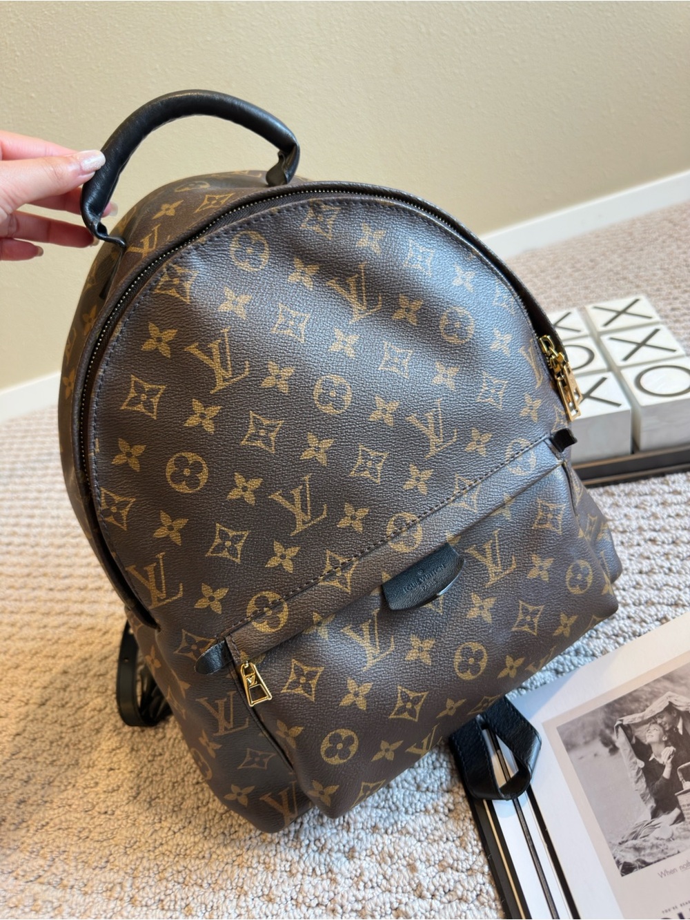 Louis Vuitton Monogram Backpack in Brown and Tan
